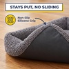 image:imageMuddy Mat Cloud K9 Rectangle Dog Bed for Dogs amp Cats Chenille Bolster Bed with Foam Support Machine Washable Removable Cover Slip Resistant Crate amp Couch Bed  Grey Small 17x24Grey