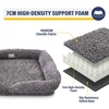image:imageMuddy Mat Cloud K9 Rectangle Dog Bed for Dogs amp Cats Chenille Bolster Bed with Foam Support Machine Washable Removable Cover Slip Resistant Crate amp Couch Bed  Grey Small 17x24Grey