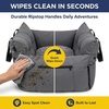 image:imageMuddy Mat Cloud K9 Travel Dog Bed for Small amp Medium Dogs Chenille Car Seat Bed with Bolster Sides amp Safety Leash Waterproof Washable Cover Slip Resistant Travel amp Home Pet Bed  Grey 16x20Grey