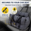 image:imageMuddy Mat Cloud K9 Travel Dog Bed for Small amp Medium Dogs Chenille Car Seat Bed with Bolster Sides amp Safety Leash Waterproof Washable Cover Slip Resistant Travel amp Home Pet Bed  Grey 16x20Grey