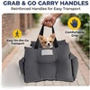 image:imageMuddy Mat Cloud K9 Travel Dog Bed for Small amp Medium Dogs Chenille Car Seat Bed with Bolster Sides amp Safety Leash Waterproof Washable Cover Slip Resistant Travel amp Home Pet Bed  Grey 16x20Grey