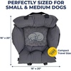 image:imageMuddy Mat Cloud K9 Travel Dog Bed for Small amp Medium Dogs Chenille Car Seat Bed with Bolster Sides amp Safety Leash Waterproof Washable Cover Slip Resistant Travel amp Home Pet Bed  Grey 16x20Grey