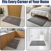 image:imageMuddy Mat CloudStep Bathroom Rugs 2 Piece Set Non Slip Bath Mats for Bathroom Absorbent Memory Foam Chenille Machine Washable Quick Dry Toilet Rug Set Grey 20x30  20x20 UShapedGrey
