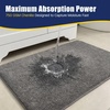 image:imageMuddy Mat CloudStep Bathroom Rugs 2 Piece Set Non Slip Bath Mats for Bathroom Absorbent Memory Foam Chenille Machine Washable Quick Dry Toilet Rug Set Grey 20x30  20x20 UShapedGrey