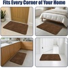 image:imageMuddy Mat CloudStep Bathroom Rugs 2 Piece Set Non Slip Bath Mats for Bathroom Absorbent Memory Foam Chenille Machine Washable Quick Dry Toilet Rug Set Brown 20x30  20x20 UShapedChocolate Brown