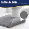 image:imageMuddy Mat CloudStep Bathroom Rugs 2 Piece Set Non Slip Bath Mats for Bathroom Absorbent Memory Foam Chenille Machine Washable Quick Dry Toilet Rug Set Grey 20x30  20x20 UShapedGrey