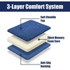 image:imageMuddy Mat CloudStep Bathroom Rugs 2 Piece Set Non Slip Bath Mats for Bathroom Absorbent Memory Foam Chenille Machine Washable Quick Dry Toilet Rug Set Grey 20x30  20x20 UShapedNavy Blue