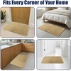 image:imageMuddy Mat CloudStep Bathroom Rugs 2 Piece Set Non Slip Bath Mats for Bathroom Absorbent Memory Foam Chenille Machine Washable Quick Dry Toilet Rug Set Navy Blue 20x30  20x20 UShapedBeige