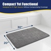 image:imageMuddy Mat CloudStep Bathroom Rugs Non Slip Bath Mats for Bathroom Super Absorbent Memory Foam Chenille Quick Dry Machine Washable Thick Toilet Rug for Shower Tub and Floor Black 2ft x 3ftGrey