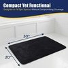 image:imageMuddy Mat CloudStep Bathroom Rugs Non Slip Bath Mats for Bathroom Super Absorbent Memory Foam Chenille Quick Dry Machine Washable Thick Toilet Rug for Shower Tub and Floor Black 2ft x 3ftBlack