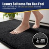 image:imageMuddy Mat CloudStep Bathroom Rugs Non Slip Bath Mats for Bathroom Super Absorbent Memory Foam Chenille Quick Dry Machine Washable Thick Toilet Rug for Shower Tub and Floor Black 2ft x 3ftBlack