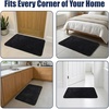 image:imageMuddy Mat CloudStep Bathroom Rugs Non Slip Bath Mats for Bathroom Super Absorbent Memory Foam Chenille Quick Dry Machine Washable Thick Toilet Rug for Shower Tub and Floor Black 2ft x 3ftBlack