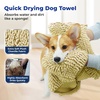 image:imageMuddy Mat Doggy Dryer Highly Absorbent Microfiber Washable Dog Shammy Quick Drying Towel Absorber  Extra Soft Plush Wrap Chenille Bath Towels to Dry Soggy Large Pets amp Small PuppyGrey 13x31Beige