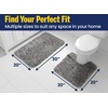 image:imageMuddy Mat Fluffy Bathroom Rugs 2 Piece Set Soft Absorbent Microfiber Bath Mats Non Slip Quick Dry Machine Washable for Floor Tub Shower amp Toilet Grey 20x30  20x20 UShapedGrey