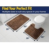 image:imageMuddy Mat Fluffy Bathroom Rugs 2 Piece Set Soft Absorbent Microfiber Bath Mats Non Slip Quick Dry Machine Washable for Floor Tub Shower amp Toilet Grey 20x30  20x20 UShapedChocolate Brown