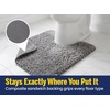 image:imageMuddy Mat Fluffy Bathroom Rugs 2 Piece Set Soft Absorbent Microfiber Bath Mats Non Slip Quick Dry Machine Washable for Floor Tub Shower amp Toilet Grey 20x30  20x20 UShapedGrey