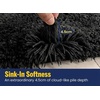 image:imageMuddy Mat Fluffy Bathroom Rugs 2 Piece Set Soft Absorbent Microfiber Bath Mats Non Slip Quick Dry Machine Washable for Floor Tub Shower amp Toilet Grey 20x30  20x20 UShapedBlack