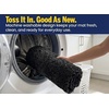 image:imageMuddy Mat Fluffy Bathroom Rugs 2 Piece Set Soft Absorbent Microfiber Bath Mats Non Slip Quick Dry Machine Washable for Floor Tub Shower amp Toilet Grey 20x30  20x20 UShapedBlack