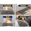 image:imageMuddy Mat Fluffy Bathroom Rugs 2 Piece Set Soft Absorbent Microfiber Bath Mats Non Slip Quick Dry Machine Washable for Floor Tub Shower amp Toilet Grey 20x30  20x20 UShapedGrey