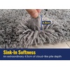 image:imageMuddy Mat Fluffy Bathroom Rugs 2 Piece Set Soft Absorbent Microfiber Bath Mats Non Slip Quick Dry Machine Washable for Floor Tub Shower amp Toilet Grey 20x30  20x20 UShapedGrey