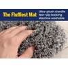 image:imageMuddy Mat Fluffy Bathroom Rugs 2 Piece Set Soft Absorbent Microfiber Bath Mats Non Slip Quick Dry Machine Washable for Floor Tub Shower amp Toilet Grey 20x30  20x20 UShapedGrey
