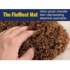 image:imageMuddy Mat Fluffy Bathroom Rugs 2 Piece Set Soft Absorbent Microfiber Bath Mats Non Slip Quick Dry Machine Washable for Floor Tub Shower amp Toilet Grey 20x30  20x20 UShapedChocolate Brown