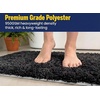 image:imageMuddy Mat Fluffy Bathroom Rugs 2 Piece Set Soft Absorbent Microfiber Bath Mats Non Slip Quick Dry Machine Washable for Floor Tub Shower amp Toilet Grey 20x30  20x20 UShapedBlack