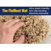 image:imageMuddy Mat Fluffy Bathroom Rugs 2 Piece Set Soft Absorbent Microfiber Bath Mats Non Slip Quick Dry Machine Washable for Floor Tub Shower amp Toilet Grey 20x30  20x20 UShapedBeige