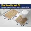 image:imageMuddy Mat Fluffy Bathroom Rugs 2 Piece Set Soft Absorbent Microfiber Bath Mats Non Slip Quick Dry Machine Washable for Floor Tub Shower amp Toilet Grey 20x30  20x20 UShapedBeige