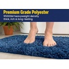 image:imageMuddy Mat Fluffy Bathroom Rugs 2 Piece Set Soft Absorbent Microfiber Bath Mats Non Slip Quick Dry Machine Washable for Floor Tub Shower amp Toilet Grey 20x30  20x20 UShapedNavy Blue