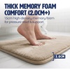 image:imageMuddy Mat Memory Foam Bath Mat  Velvet Soft Non Slip Bathroom Rugs Thick Absorbent Bath Rugs Washable Bath Mat for Bathroom Floor and Shower Grey 2ft x 3ftBeige