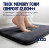image:imageMuddy Mat Memory Foam Bath Mat  Velvet Soft Non Slip Bathroom Rugs Thick Absorbent Bath Rugs Washable Bath Mat for Bathroom Floor and Shower Grey 2ft x 3ftBlack