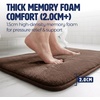 image:imageMuddy Mat Memory Foam Bath Mat  Velvet Soft Non Slip Bathroom Rugs Thick Absorbent Bath Rugs Washable Bath Mat for Bathroom Floor and Shower Grey 2ft x 3ftChocolate Brown