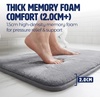 image:imageMuddy Mat Memory Foam Bath Mat  Velvet Soft Non Slip Bathroom Rugs Thick Absorbent Bath Rugs Washable Bath Mat for Bathroom Floor and Shower Grey 2ft x 3ftGrey