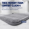 image:imageMuddy Mat Memory Foam Bath Mat Set 2 Piece  Velvet Soft Non Slip Bathroom Rugs Set Thick Absorbent Washable Bath Mats for Bathroom Floor and Shower Black 20x30  20x20 UShapedGrey