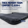 image:imageMuddy Mat Memory Foam Bath Mat Set 2 Piece  Velvet Soft Non Slip Bathroom Rugs Set Thick Absorbent Washable Bath Mats for Bathroom Floor and Shower Black 20x30  20x20 UShapedBlack