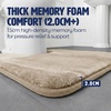 image:imageMuddy Mat Memory Foam Bath Mat Set 2 Piece  Velvet Soft Non Slip Bathroom Rugs Set Thick Absorbent Washable Bath Mats for Bathroom Floor and Shower Black 20x30  20x20 UShapedBeige