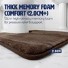 image:imageMuddy Mat Memory Foam Bath Mat Set 2 Piece  Velvet Soft Non Slip Bathroom Rugs Set Thick Absorbent Washable Bath Mats for Bathroom Floor and Shower Black 20x30  20x20 UShapedChocolate Brown