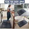 image:imageMuddy Mat Memory Foam Bath Mat Set 2 Piece  Velvet Soft Non Slip Bathroom Rugs Set Thick Absorbent Washable Bath Mats for Bathroom Floor and Shower Black 20x30  20x20 UShapedBlack