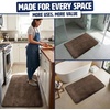 image:imageMuddy Mat Memory Foam Bath Mat Set 2 Piece  Velvet Soft Non Slip Bathroom Rugs Set Thick Absorbent Washable Bath Mats for Bathroom Floor and Shower Black 20x30  20x20 UShapedChocolate Brown