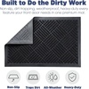image:imageMuddy Mat Meshy Mat Door Mat HeavyDuty QuickDry Floor Mat Sand amp Dirt Trapper for Indoor amp Outdoor Ideal for Entrance MudroomsPatios amp GaragesLowProfileNonSlipWashable Box 16x24x04Cross Diamond Black
