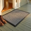image:imageMuddy Mat Meshy Mat Door Mat HeavyDuty QuickDry Floor Mat Sand amp Dirt Trapper for Indoor amp Outdoor Ideal for Entrance MudroomsPatios amp GaragesLowProfileNonSlipWashable Box 16x24x04Cross Diamond Grey