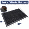 image:imageMuddy Mat Meshy Mat Door Mat HeavyDuty QuickDry Floor Mat Sand amp Dirt Trapper for Indoor amp Outdoor Ideal for Entrance MudroomsPatios amp GaragesLowProfileNonSlipWashable Box 16x24x04Cross Diamond Black
