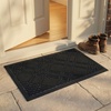 image:imageMuddy Mat Meshy Mat Door Mat HeavyDuty QuickDry Floor Mat Sand amp Dirt Trapper for Indoor amp Outdoor Ideal for Entrance MudroomsPatios amp GaragesLowProfileNonSlipWashable Box 16x24x04Cross Black