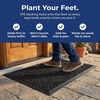 image:imageMuddy Mat Meshy Mat Door Mat HeavyDuty QuickDry Floor Mat Sand amp Dirt Trapper for Indoor amp Outdoor Ideal for Entrance MudroomsPatios amp GaragesLowProfileNonSlipWashable Box 16x24x04Cross Black