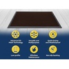 image:imageMuddy Mat Meshy Mat Door Mat HeavyDuty QuickDry Floor Mat Sand amp Dirt Trapper for Indoor amp Outdoor Ideal for Entrance MudroomsPatios amp GaragesLowProfileNonSlipWashable Blue 48x72x04Brown