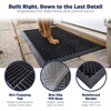 image:imageMuddy Mat Meshy Mat Door Mat HeavyDuty QuickDry Floor Mat Sand amp Dirt Trapper for Indoor amp Outdoor Ideal for Entrance MudroomsPatios amp GaragesLowProfileNonSlipWashable Box 16x24x04Cross Diamond Black