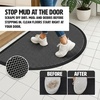 image:imageMuddy Mat Meshy Mat SemiCircle Door Mat HeavyDuty QuickDry Floor Mat Sand amp Dirt Trapper for Indoor amp Outdoor Ideal for Entrance Patios amp Garages NonSlip Washable Grey 20x32x04Grey