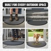 image:imageMuddy Mat Meshy Mat SemiCircle Door Mat HeavyDuty QuickDry Floor Mat Sand amp Dirt Trapper for Indoor amp Outdoor Ideal for Entrance Patios amp Garages NonSlip Washable Grey 20x32x04Grey