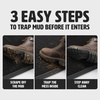 image:imageMuddy Mat Meshy Mat SemiCircle Door Mat HeavyDuty QuickDry Floor Mat Sand amp Dirt Trapper for Indoor amp Outdoor Ideal for Entrance Patios amp Garages NonSlip Washable Grey 20x32x04Grey